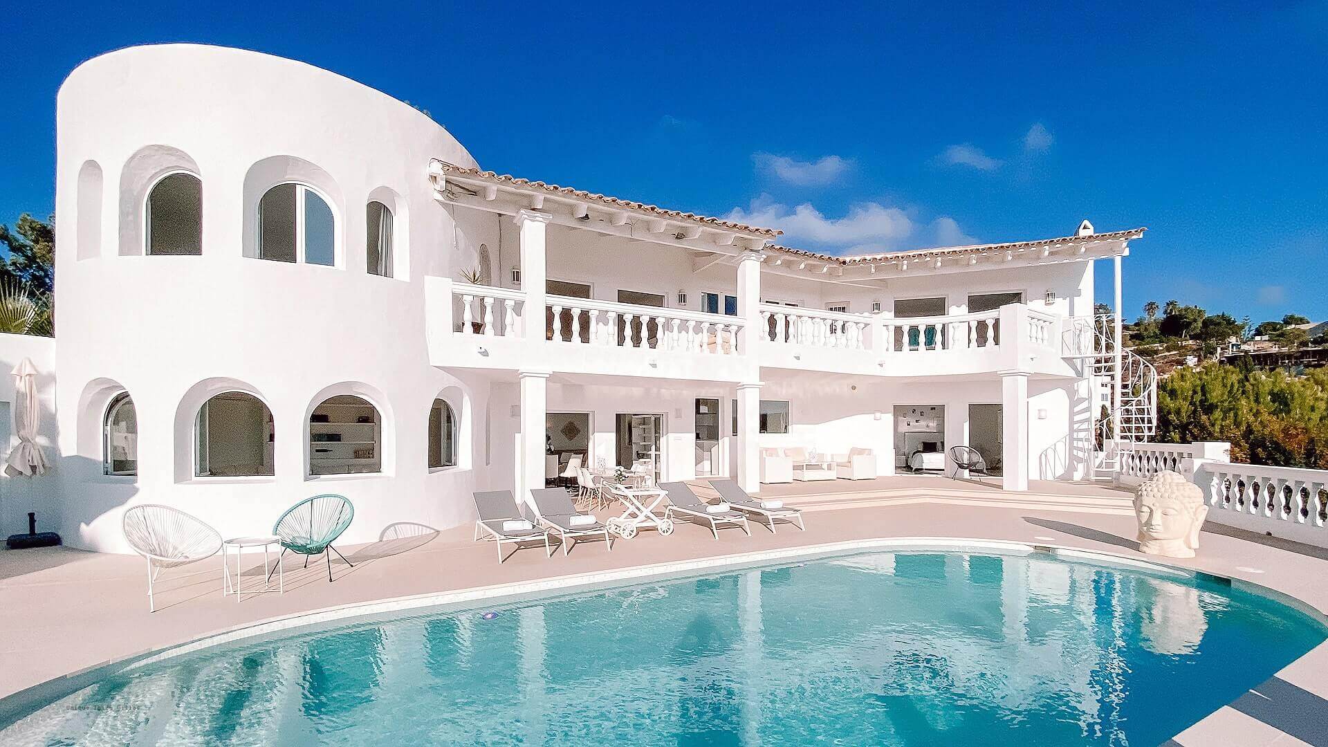 VILLA THE WHITE PEARL - 6 Bedrooms - Near Ibiza Town 
