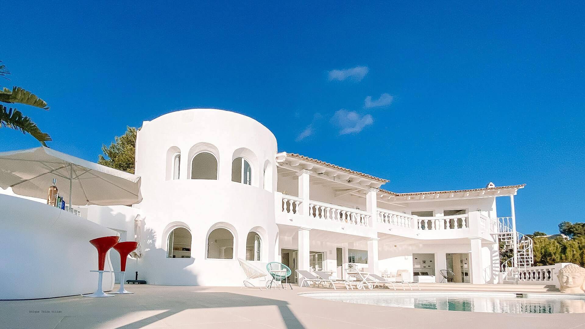 VILLA THE WHITE PEARL - 6 Bedrooms - Near Ibiza Town 