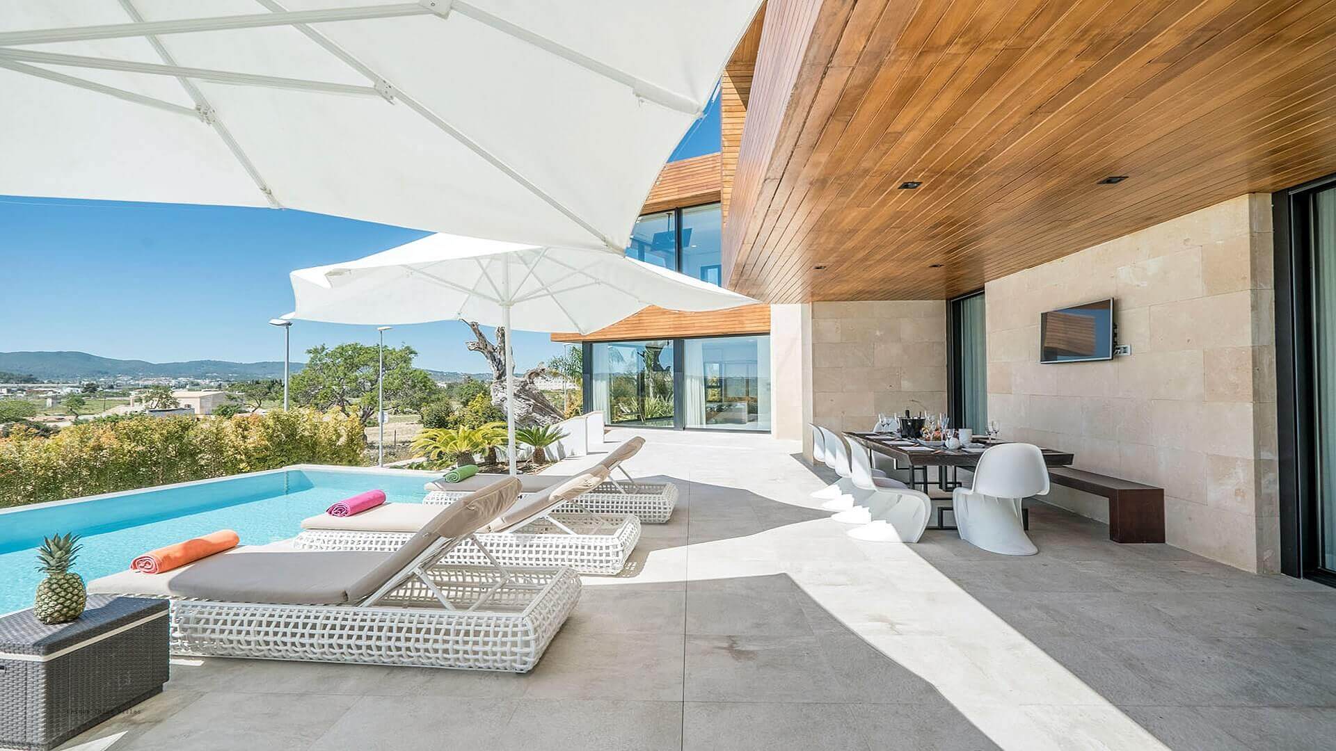 VILLA VALERIA - 6 Bedrooms - Near Cap Martinet, Talamanca Jesus & Ibiza Town